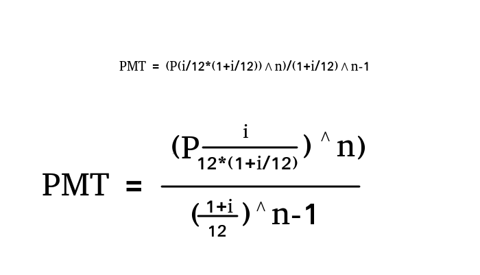 A mathematical formula involving powers and fractions with variables i, n, and constants.