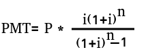 Mathematical formula for compound interest calculation.